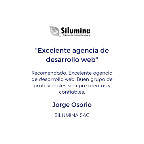 testimonio silumina   Diseño de landing pages en Lima   Perú
